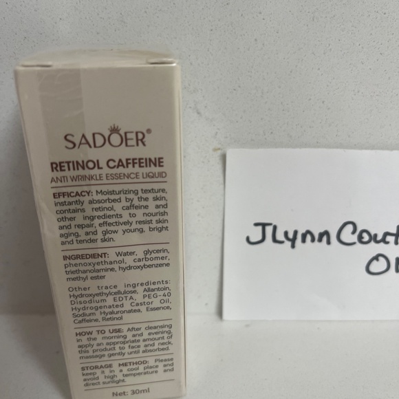 New Sadoer Retinol Caffeine anti wrinkle Natural Organic antiaging - Picture 2 of 2